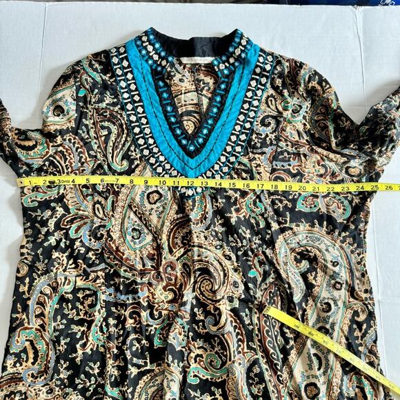 Soft Surroundings Audrey Embroidered Paisley Tunic Top - Picture 12 of 14